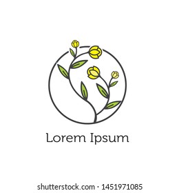 flower logo template for boutique companies