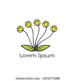 flower logo template for boutique companies