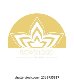 Flower logo. A template for a brand, stickers or stickers. Logo for business card and visual identification of the company