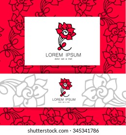 Flower logo template. Ã?Â The design of the sign for the beauty salon, boutique, flower shop, spa, women's center, cosmetics, etc. Brand logo.