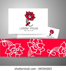 Flower logo template. Ã?Â The design of the sign for the beauty salon, boutique, flower shop, spa, women's center, cosmetics, etc. Brand logo.