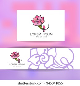 Flower logo template. Ã?Â The design of the sign for the beauty salon, boutique, flower shop, spa, women's center, cosmetics, etc. Brand logo.