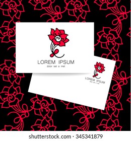 Plantilla de logotipo de flores. El diseño del cartel para el salón de belleza, boutique, floristería, spa, centro de mujeres, cosméticos, etc. Logo de la marca.