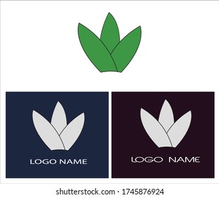 Flower logo template design three item 