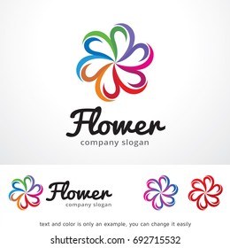 Flower Logo Template Design Vector, Emblem, Design Concept, Creative Symbol, Icon
