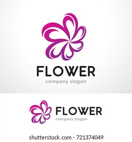 Flower Logo Template Design Vector, Emblem, Design Concept, Creative Symbol, Icon