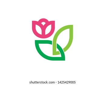 Flower Logo Template, Icon, Symbol