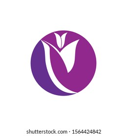  flower logo template vector design