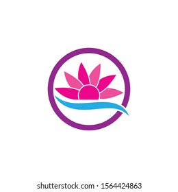  flower logo template vector design