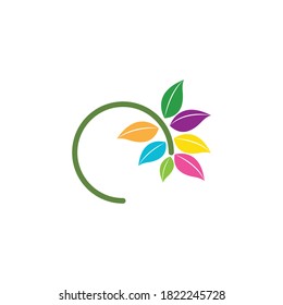  flower logo template vector design
