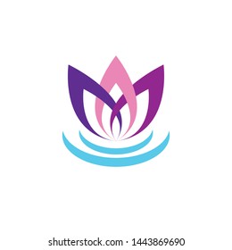 Flower logo template vector icon design