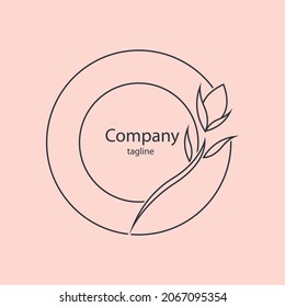 Vorlage für das florale Logo, Vektorsymbol