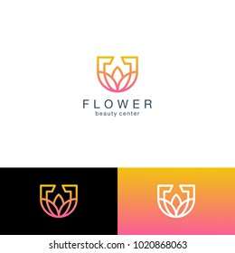 flower logo template vector illustration