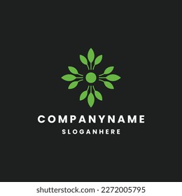 Flower logo template vector illustration design