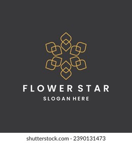 diseño de ilustración vectorial de la plantilla del logotipo de la flor