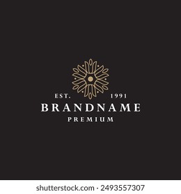 Flower logo template vector illustration design
