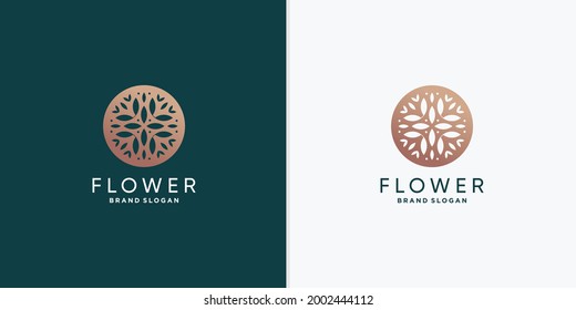 Flower logo template for woman, beauty, spa, wellness company Premium Vector part 4