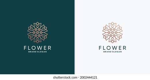 Flower logo template for woman, beauty, spa, wellness company Premium Vector part 2