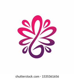 Flower logo that formed letter G