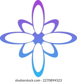 flower logo trademark icon vector simple.