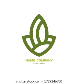 Plantilla vectorial de diseño abstracto con logotipo de flor. Icono de Lotus SPA. Símbolo florista cosmético Hotel Garden Beauty salón Concepto de Logotipo.
