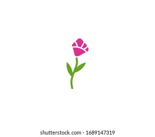 Icono del vector del tubo del logotipo de flor 