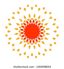 Flower logo with unique character