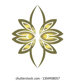 Flower logo with unique character