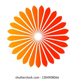 Flower logo with unique character