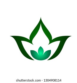 Flower logo with unique character