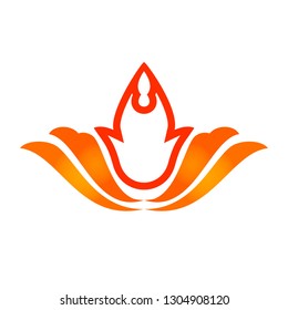 Flower logo with unique character