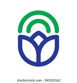 flower logo vector.