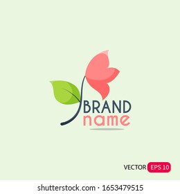 Vector del logotipo de flor. aceites de belleza y cosméticos. Logotipo en estilo lineal moderno