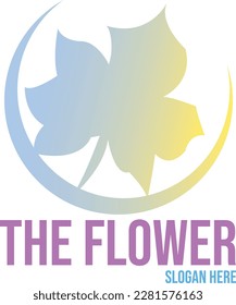 Blumenlogo, Vektorfarben-Design