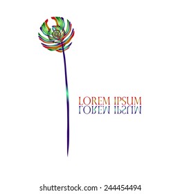 Flower Logo vector design corporate business template. Creative idea logotype. Eco concept icon. Ecology sign.  Flower for cosmetics, beauty, health and jewelry.