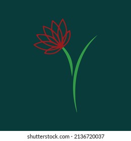 Flower Logo Vector Design Silhouette