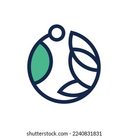 flower logo vector design, sleep, abstract art