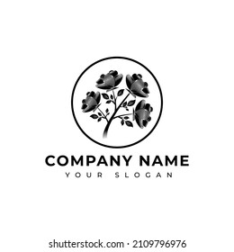 flower logo vector design template