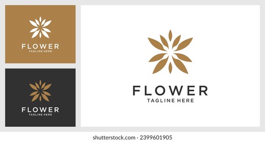 Flower logo vector design template