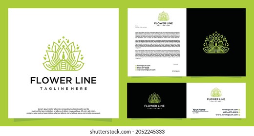 flower logo vector graphic design