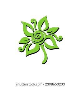 florales Logo, Vektorgrafik in verschiedenen Farben, dieser Vektorgrafik ist gut für Umschläge, Banner, Logos, Symbole