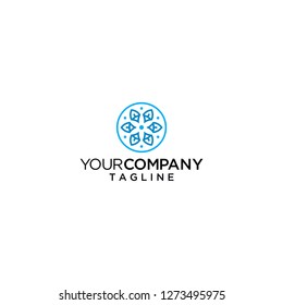 flower logo vector icon