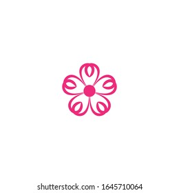 Flower logo vector icon design