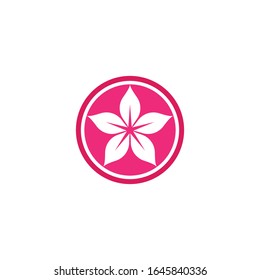 Design der Vektorillustration des Blumenlogos