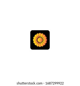 Design der Vektorillustration des Blumenlogos