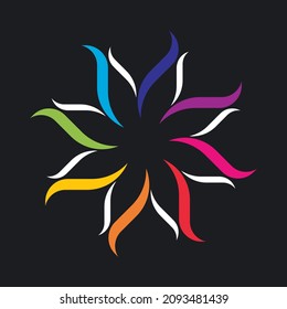 Flower logo vector icon design