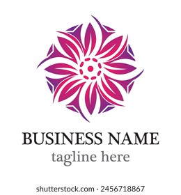 Flower logo vector icon design