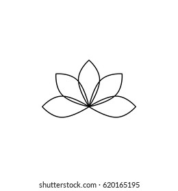 flower logo - vector illustration.