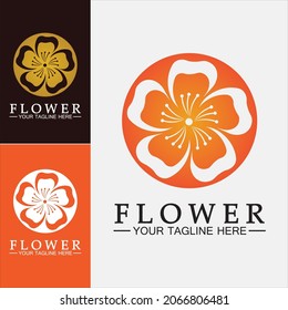  Flower logo vector illustration design template