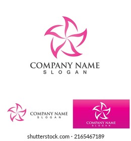  Flower logo vector illustration design template